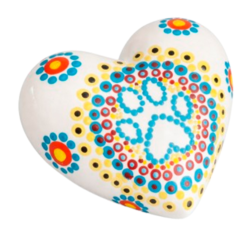 CORAZÓN MANDALA ROJO Y AZUL